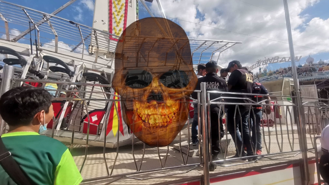 El juego es conocido como el martillo, y es la tercera ocasión que se denuncia algún percance en un juego mecánico en Xmatkuil