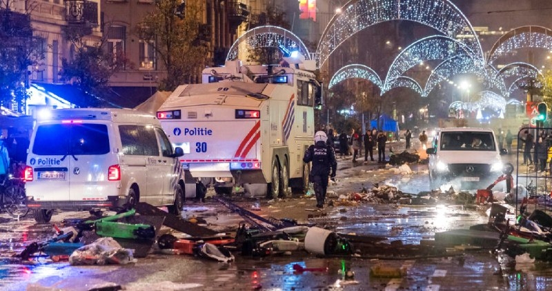 Disturbios en ciudades de Bélgica tras triunfo de Marruecos en el Mundial de Qatar 2022