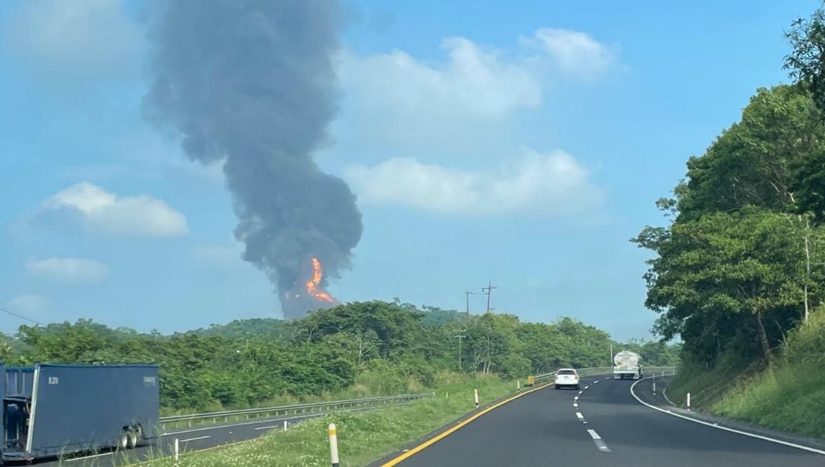 La explosión del ducto de etanol se registró en los límites entre Veracruz y Tabasco