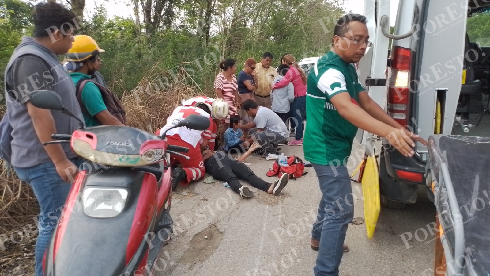 La madre fue trasladada de emergencia al IMSS de Escárcega La madre fue trasladada de emergencia al IMSS de Escárcega