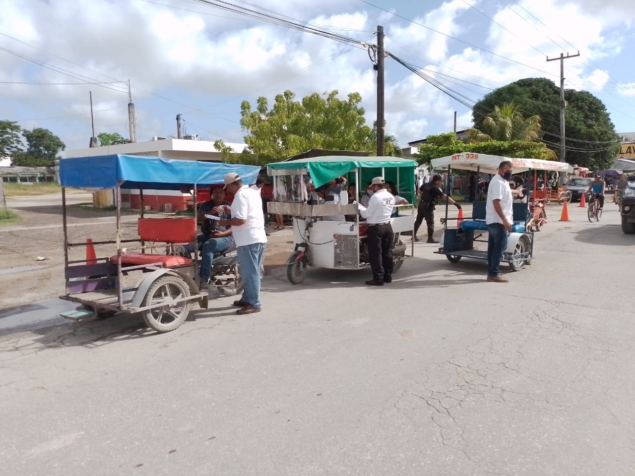 Algunos mototaxistas decidieron no pasar por el punto de revisión