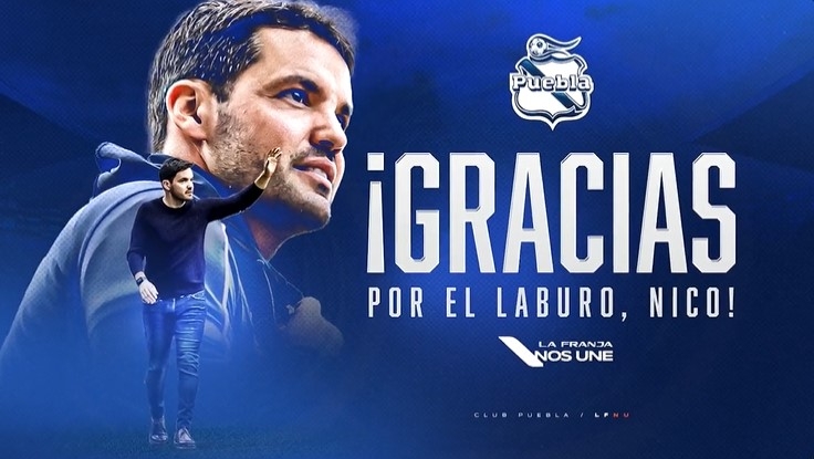 Puebla anuncia la salida de Nicolás Larcamón Puebla anuncia la salida de Nicolás Larcamón