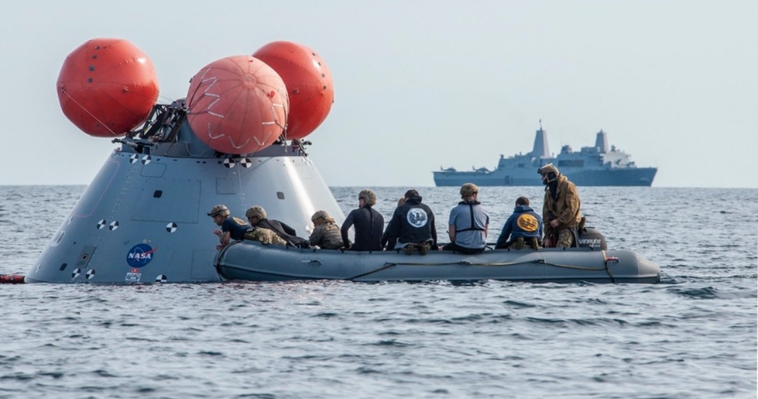 La nave Orión llegó al Océano Pacífico, frente a Baja California La nave Orión llegó al Océano Pacífico, frente a Baja California