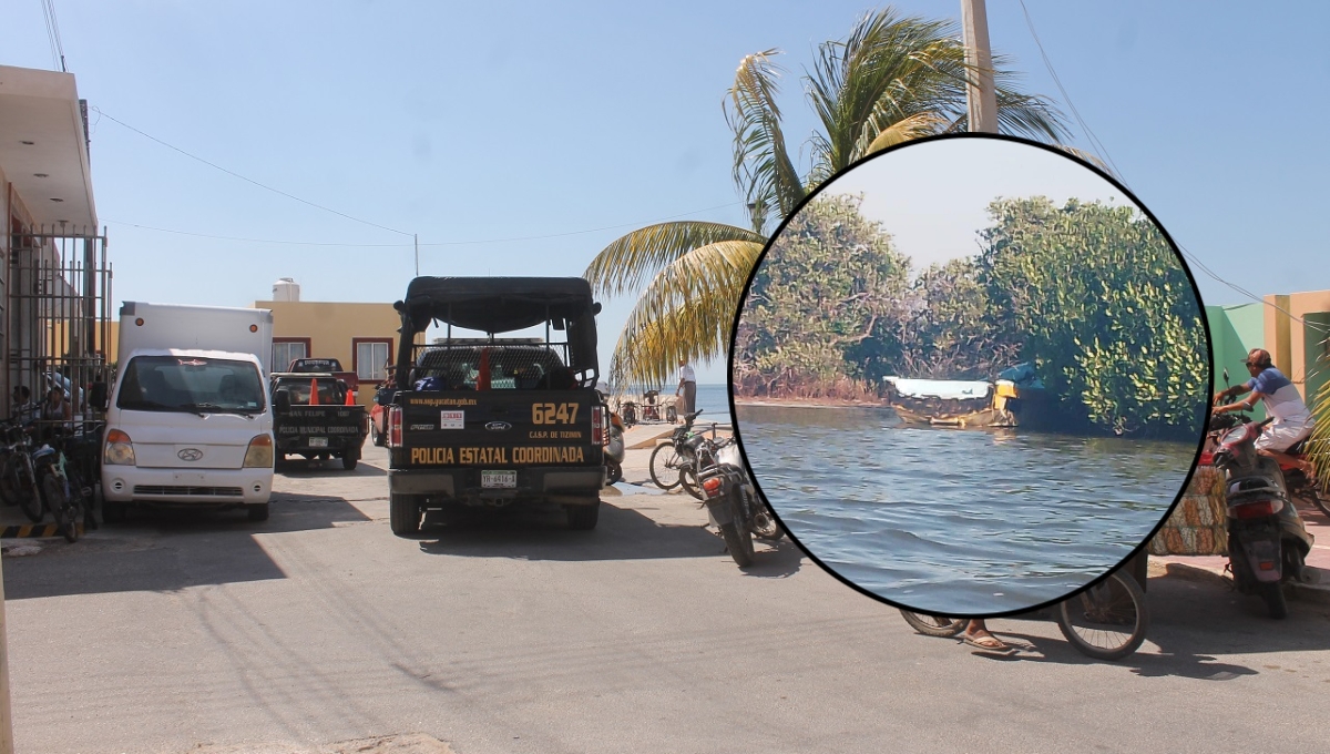 La lancha se encontraba en un manglar de Chelem La lancha se encontraba en un manglar de Chelem