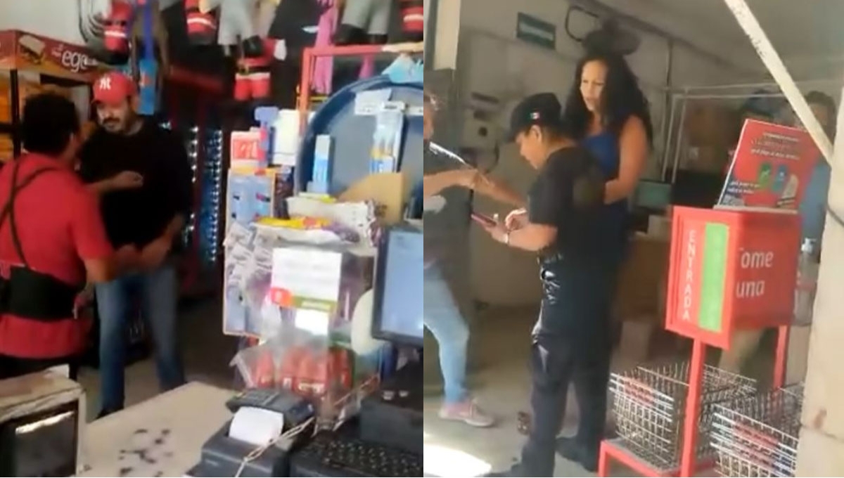 Detienen a una pareja por intentar robar quesos de bola en Maxcanú: VIDEO