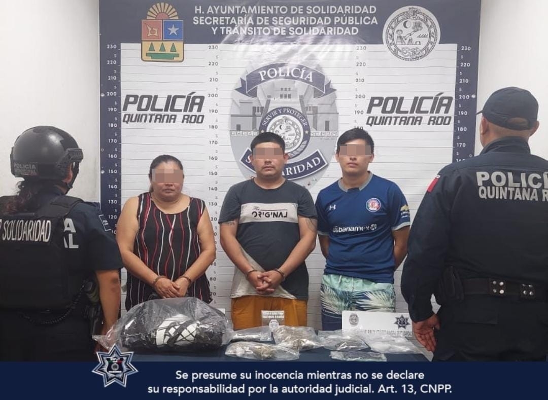 Detienen a cuatro personas por posesión de narcóticos en diferentes zonas de Playa del Carmen