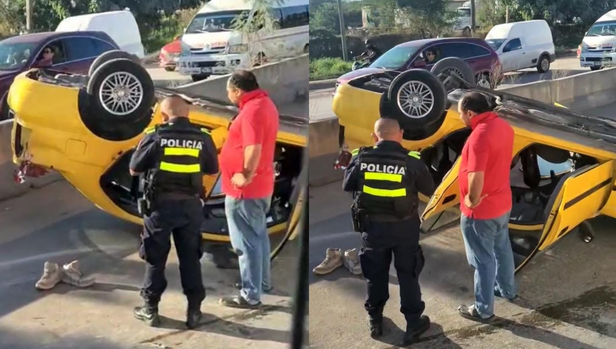 El conductor resultó ileso del percance de tránsito El conductor resultó ileso del percance de tránsito