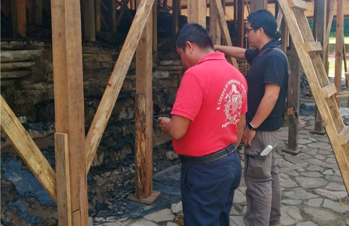 Una parte de la zona arqueológica de El Tajín se vio afectada por un incendio Una parte de la zona arqueológica de El Tajín se vio afectada por un incendio