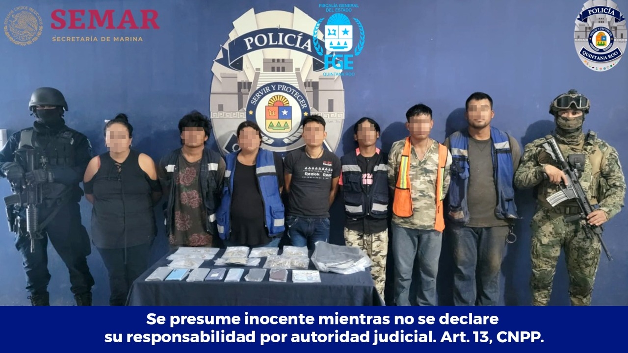 Los detenidos fueron puestos a disposición de las autoridades correspondientes
