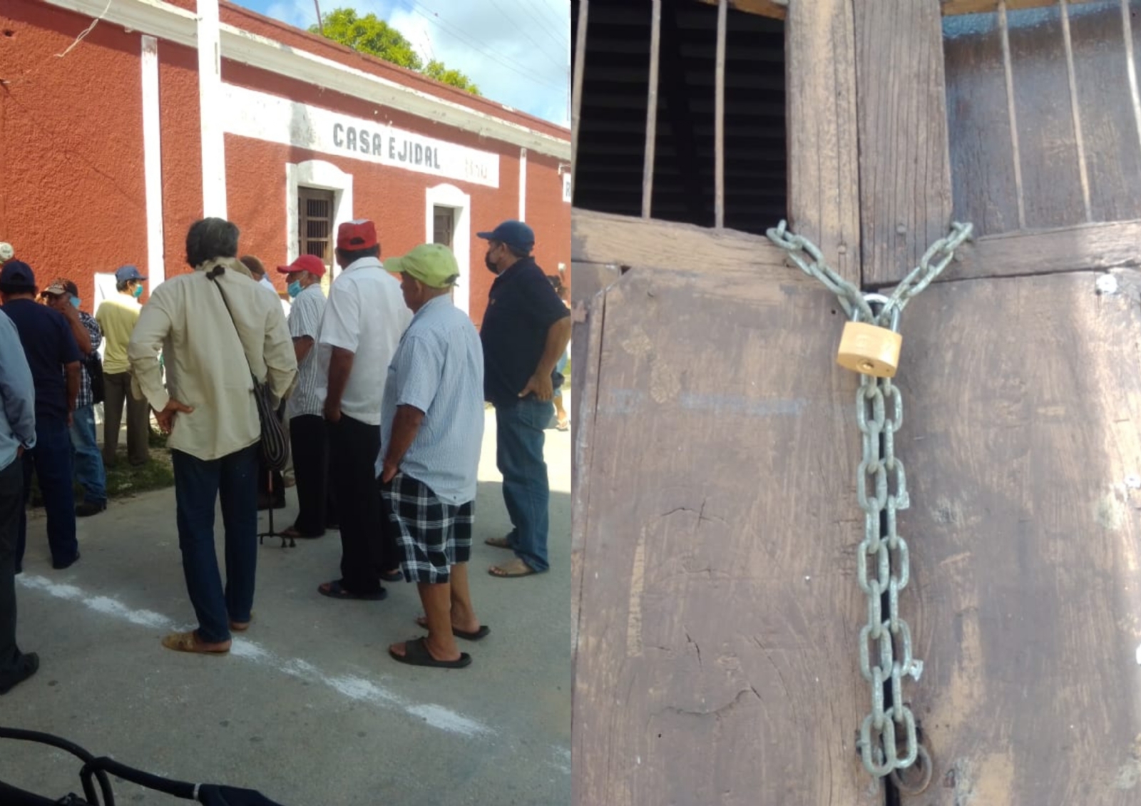 Los más de 400 ejidatarios de Suma de Hidalgo se encuentra divididos en dos bandos