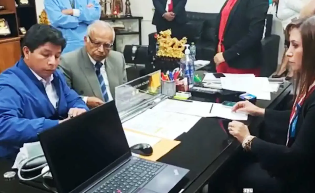 El Ministerio Público detalló que la detención de Castillo fue por la presunta comisión del delito de rebelión.
