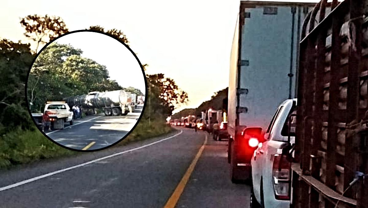 El tráiler bloqueó el tránsito