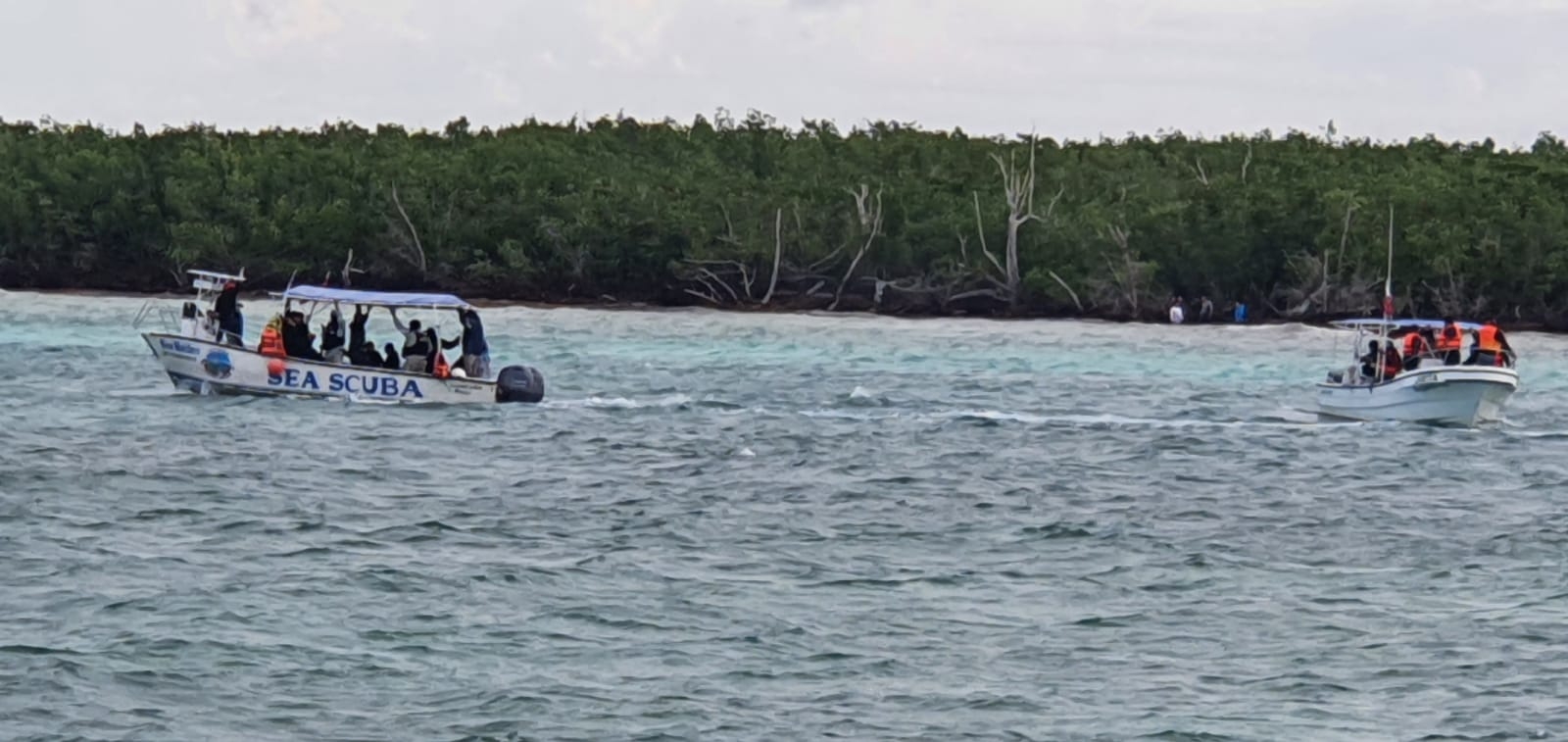 Elementos de la Semar, Guardia Nacional y de la Capitanía de Puerto participaron en la búsqueda del hombre en Cozumel