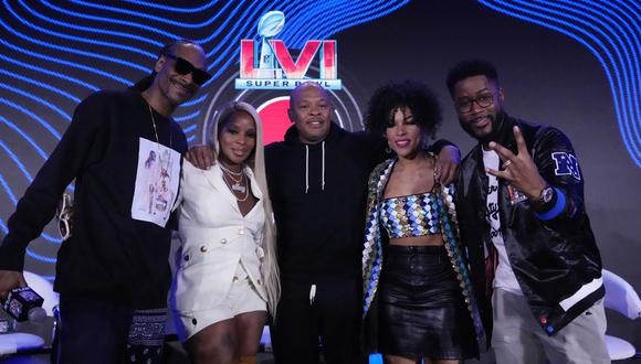 Snoop Dogg, Mary J. Blige, Dr. Dre, Eminem, y Kendrick Lamar darán un gran show para el medio tiempo. Foto: Especial