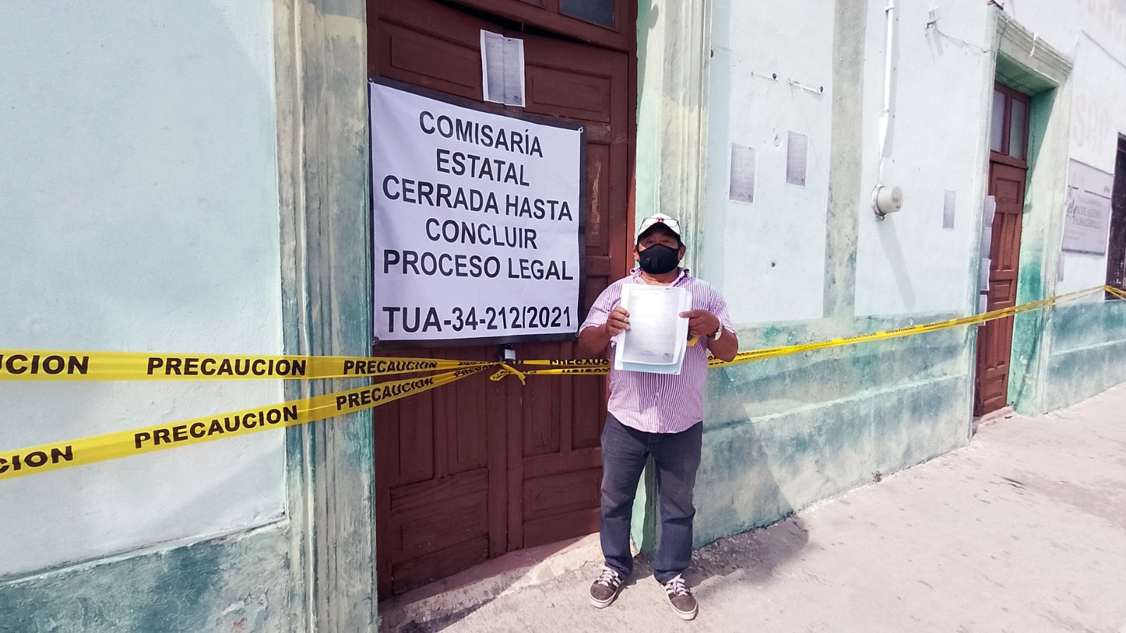 Campesinos de Seyé clausuran casa ejidal; acusan a líder de despojo de tierras