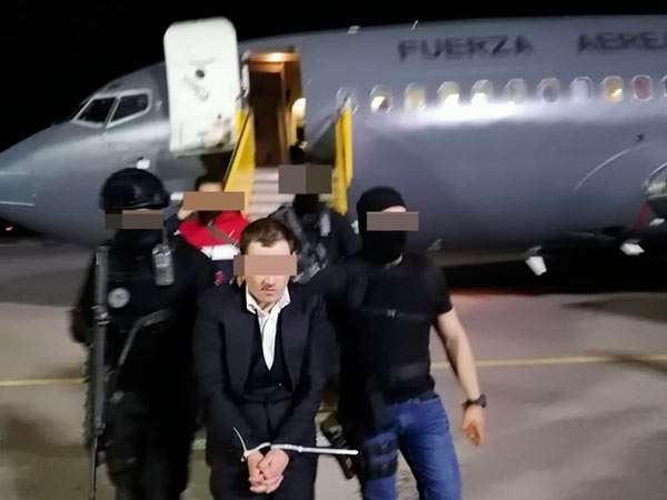 'El Menor' fue trasladado a Chihuahua en avión. Foto: FGE-Chihuahua