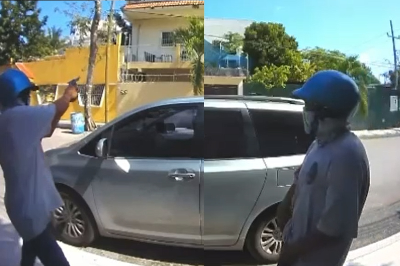 El hombre armado, que se cubrió la cabeza con un casco azul, disparó en reiteradas ocasiones a una vivienda en Playa del Carmen