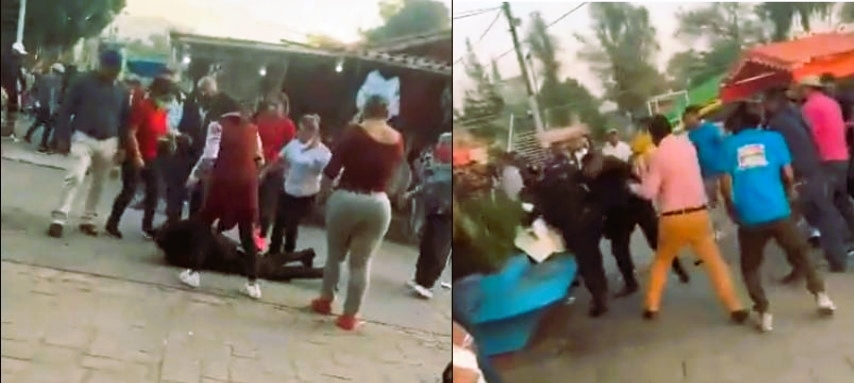 Más de 20 personas golpearon a elementos de la policía en el embarcadero Nativitas de Xochimilco. Foto: Captura de pantalla Más de 20 personas golpearon a elementos de la policía en el embarcadero Nativitas de Xochimilco. Foto: Captura de pantalla