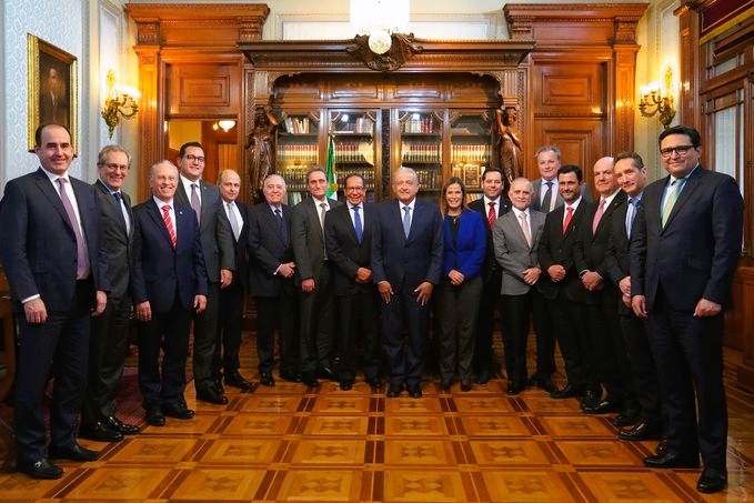 AMLO despidió a Carlos Salazar con una comida en Palacio Nacional. Foto: Twitter @lopezobrador_
