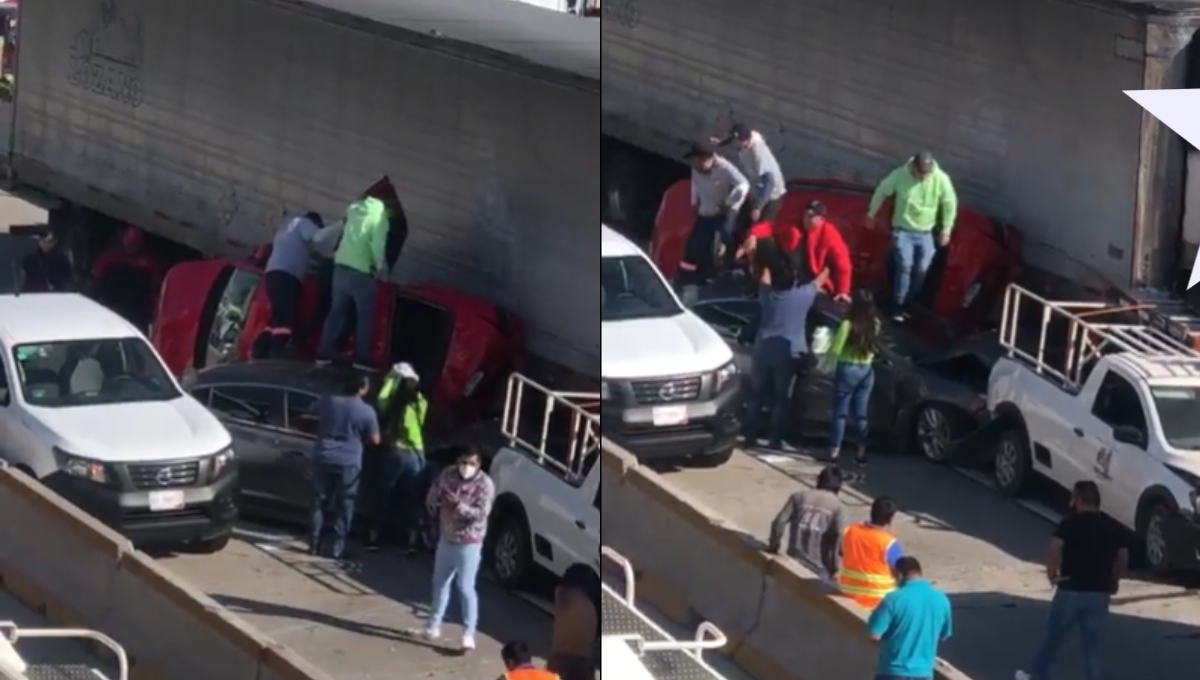 En la autopista México- Cuernavaca, con dirección Chilpancingo, se vio afectada la circulación tras una colisión múltiple, lo que derivó en un cierre parcial de la vialidad