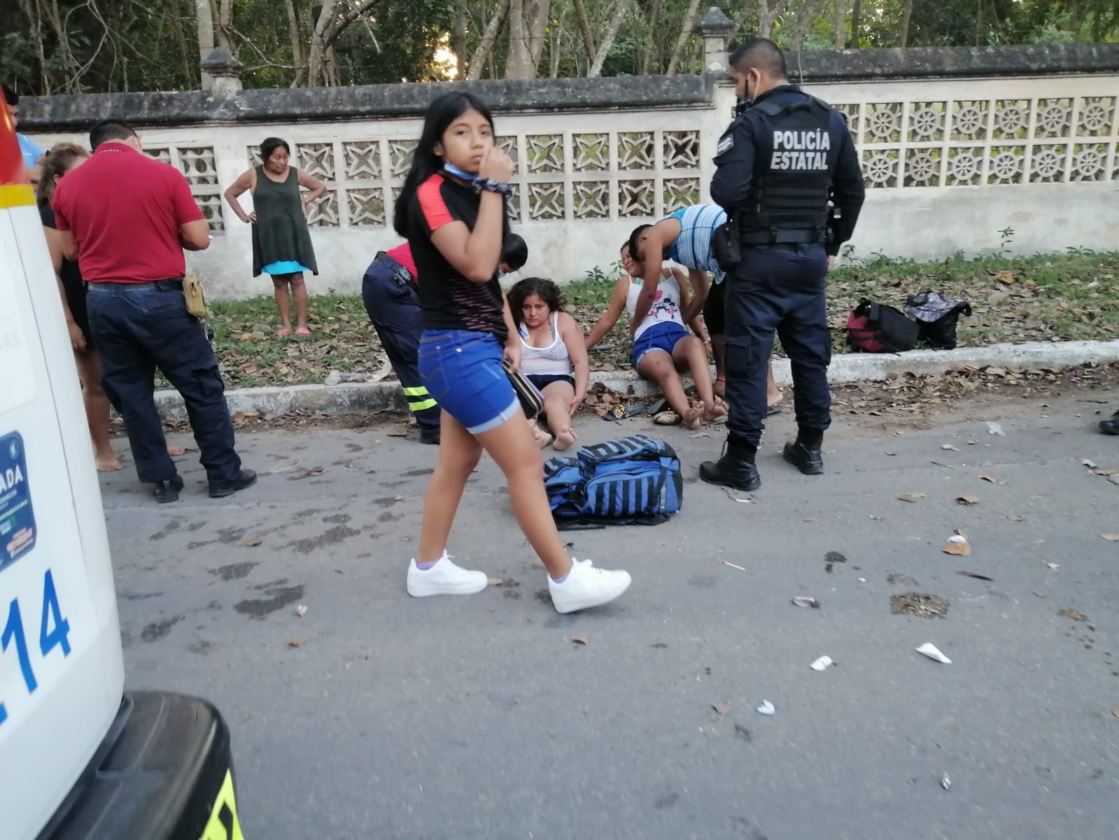 Las jóvenes terminaron lastimadas