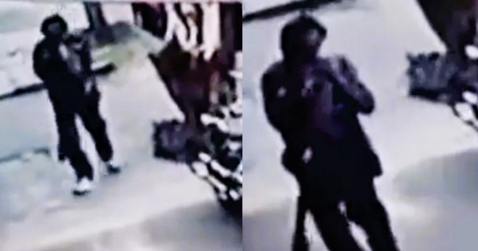 El hombre es identificado como indigente de la zona. Foto: Captura de pantalla El hombre es identificado como indigente de la zona. Foto: Captura de pantalla