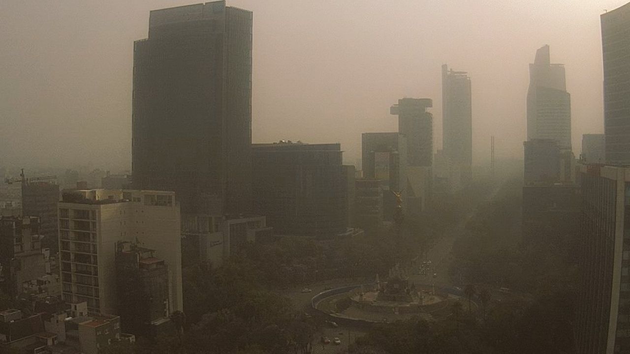 Algunos puntos de la CDMX registraron niveles altos de ozono. Foto: @webcamsdemexico