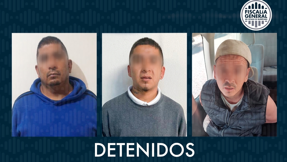 La Fiscalía mencionó que uno de los detenidos se entregó por cuenta propia. Foto: FGE Querétaro