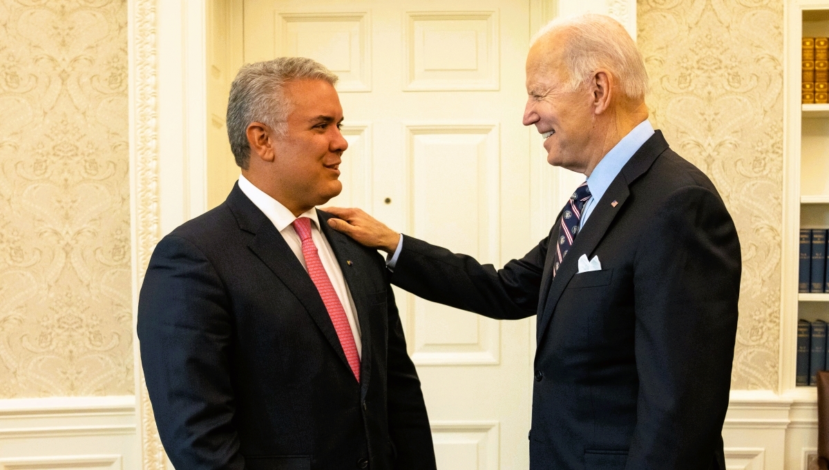 Duque y Biden se reunieron en la Casa Blanca. Foto: Twitter @POTUS Duque y Biden se reunieron en la Casa Blanca. Foto: Twitter @POTUS