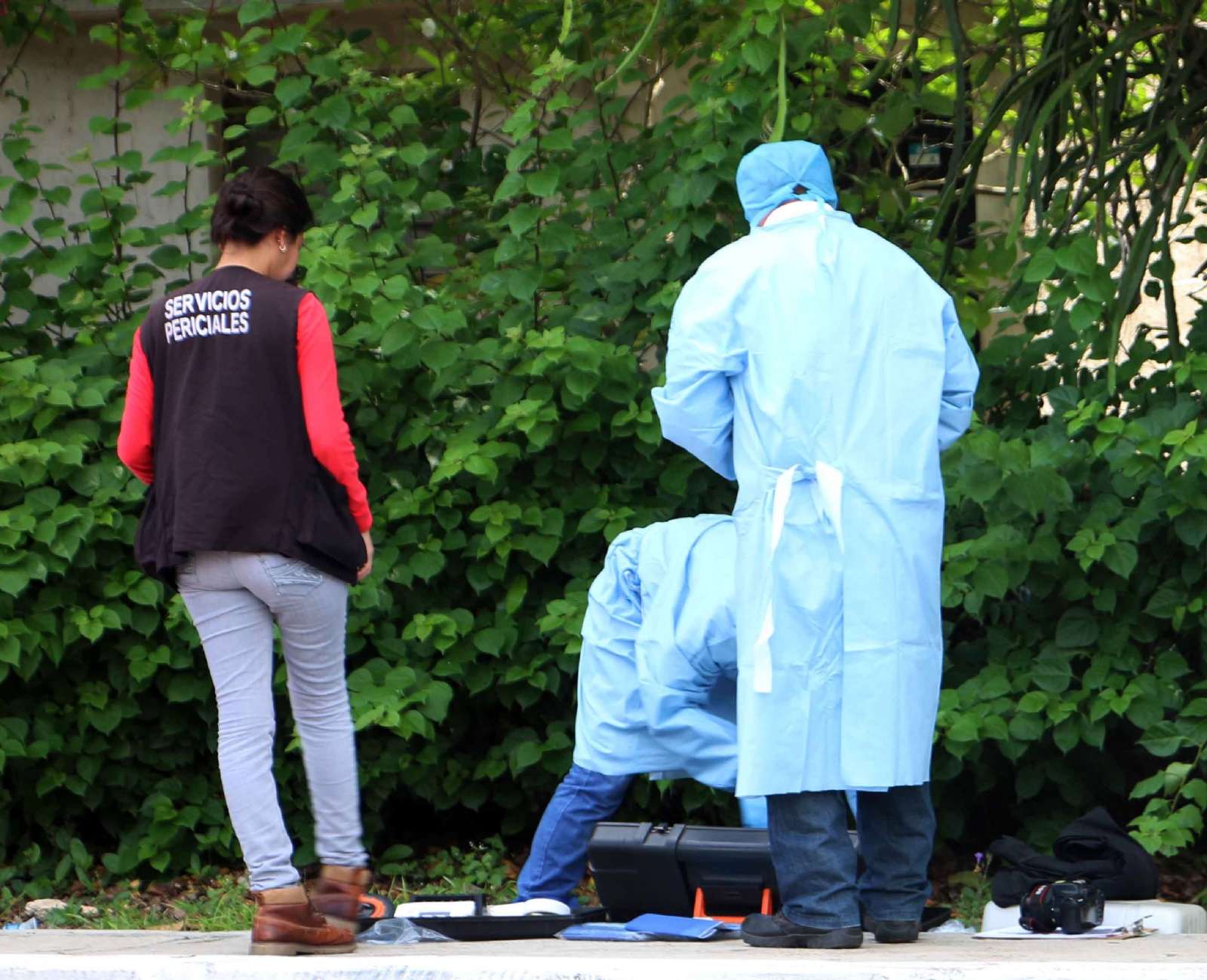Autoridades locales acudieron al predio para corroborar la muerte Autoridades locales acudieron al predio para corroborar la muerte