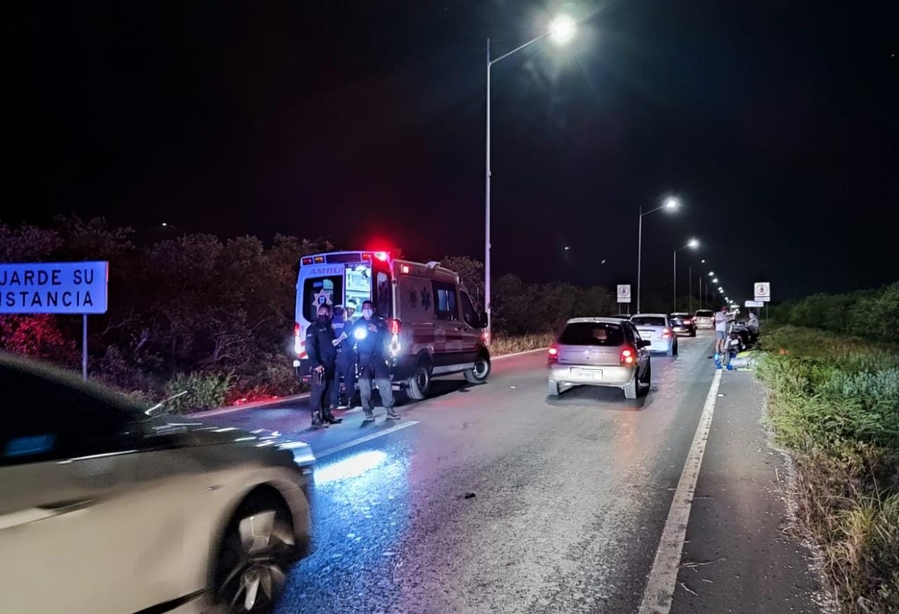 El niño fue atendido por una ambulancia