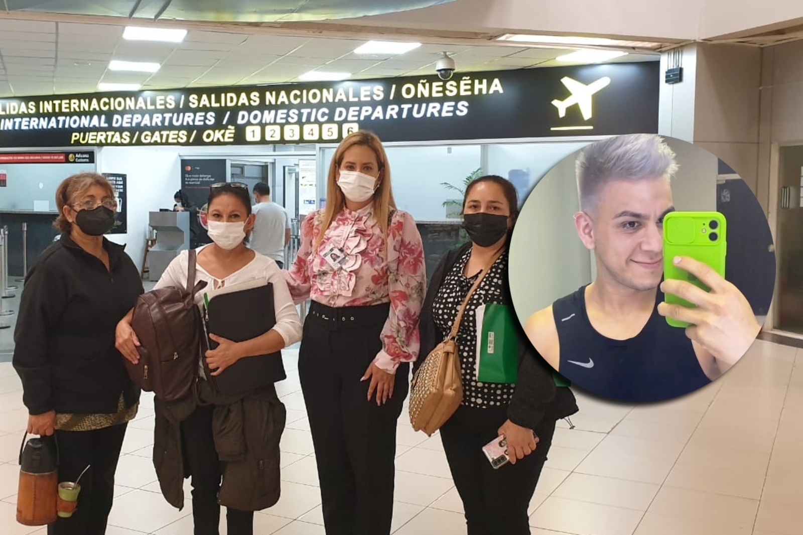 La señora y su acompañante abordaron un vuelo desde Paraguay hacia el Aeropuerto Internacional de Cancún para verificar la búsqueda de su hijo La señora y su acompañante abordaron un vuelo desde Paraguay hacia el Aeropuerto Internacional de Cancún para verificar la búsqueda de su hijo
