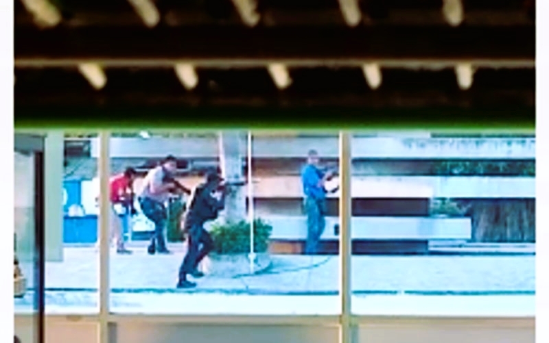 Sujetos armados se enfrentaron con elementos de seguridad. Foto: Captura de pantalla