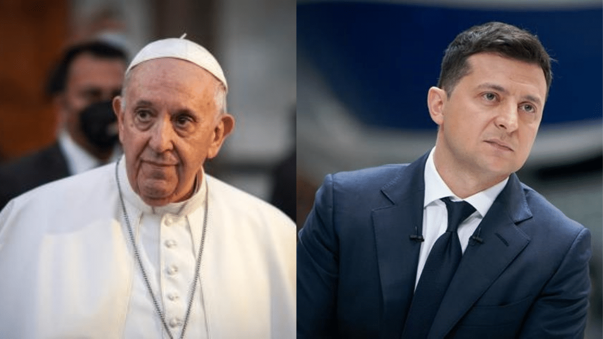 Zelenski aseguró al pontífice que "es el invitado más esperando en Ucrania". Zelenski aseguró al pontífice que "es el invitado más esperando en Ucrania".