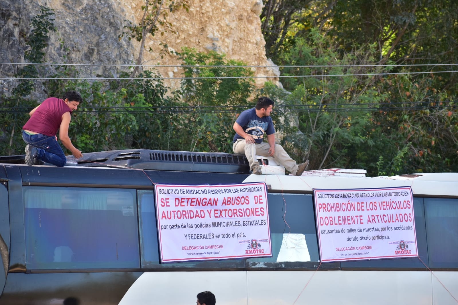 En total participaron mil 500 transportistas de carga, pasaje y turismo en todo el municipio