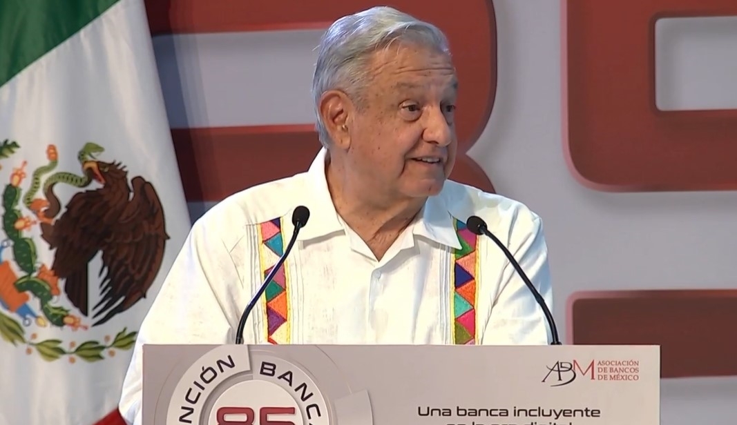 AMLO se presentó en la 85 Convención Bancaria, en Acapulco, Guerrero. Foto: Captura de pantalla
