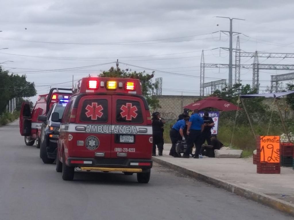El baleado fue atendido por paramédicos privados y trasladado al Hospital General para su atención médica inmediata
