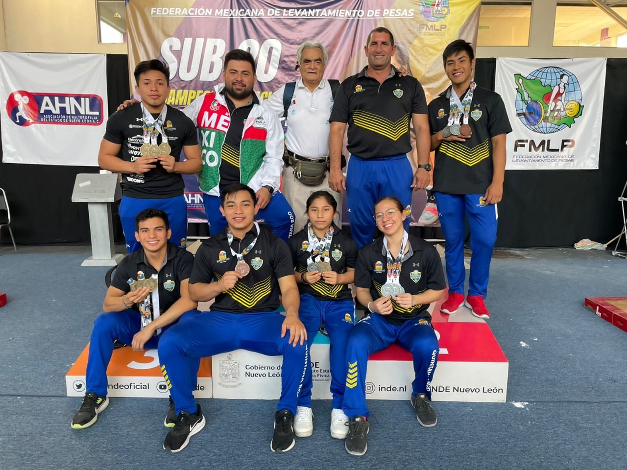 Pesistas de Quintana Roo regresan 'bañados' de oro y plata tras campeonato nacional