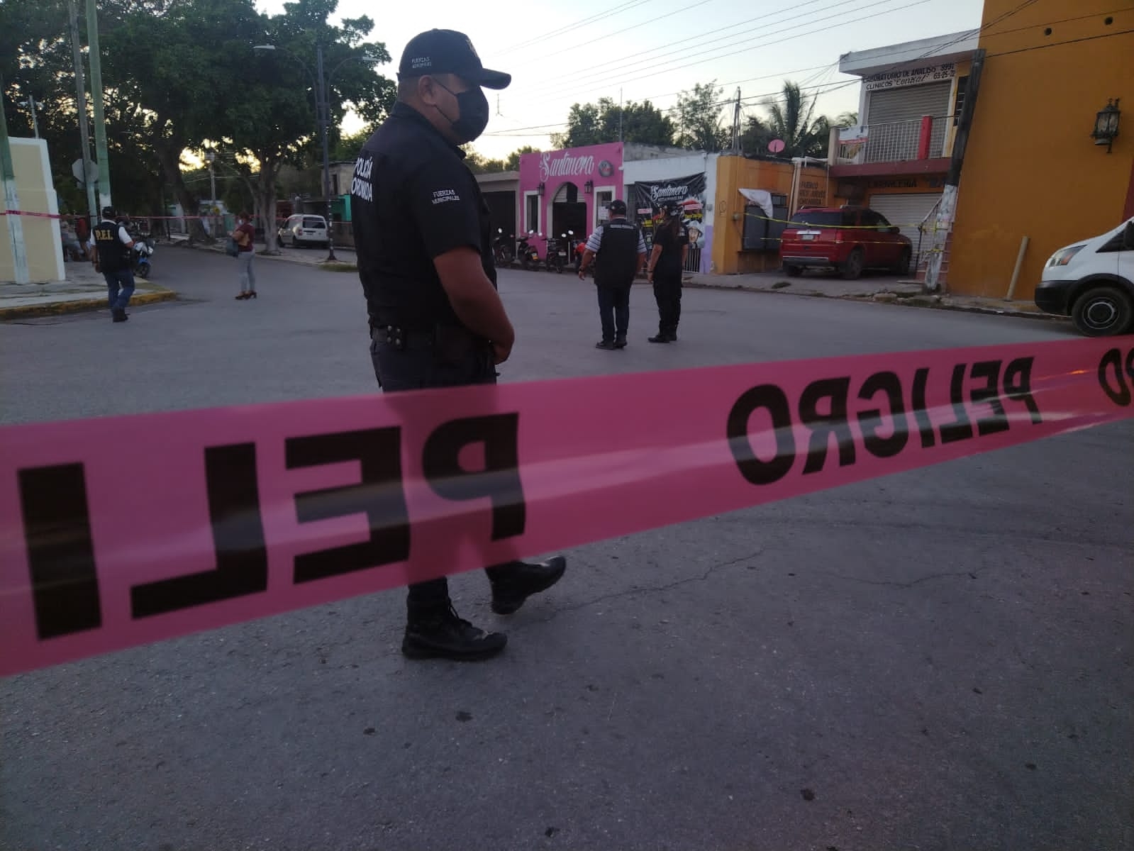 La policía llegó para acordonar el lugar