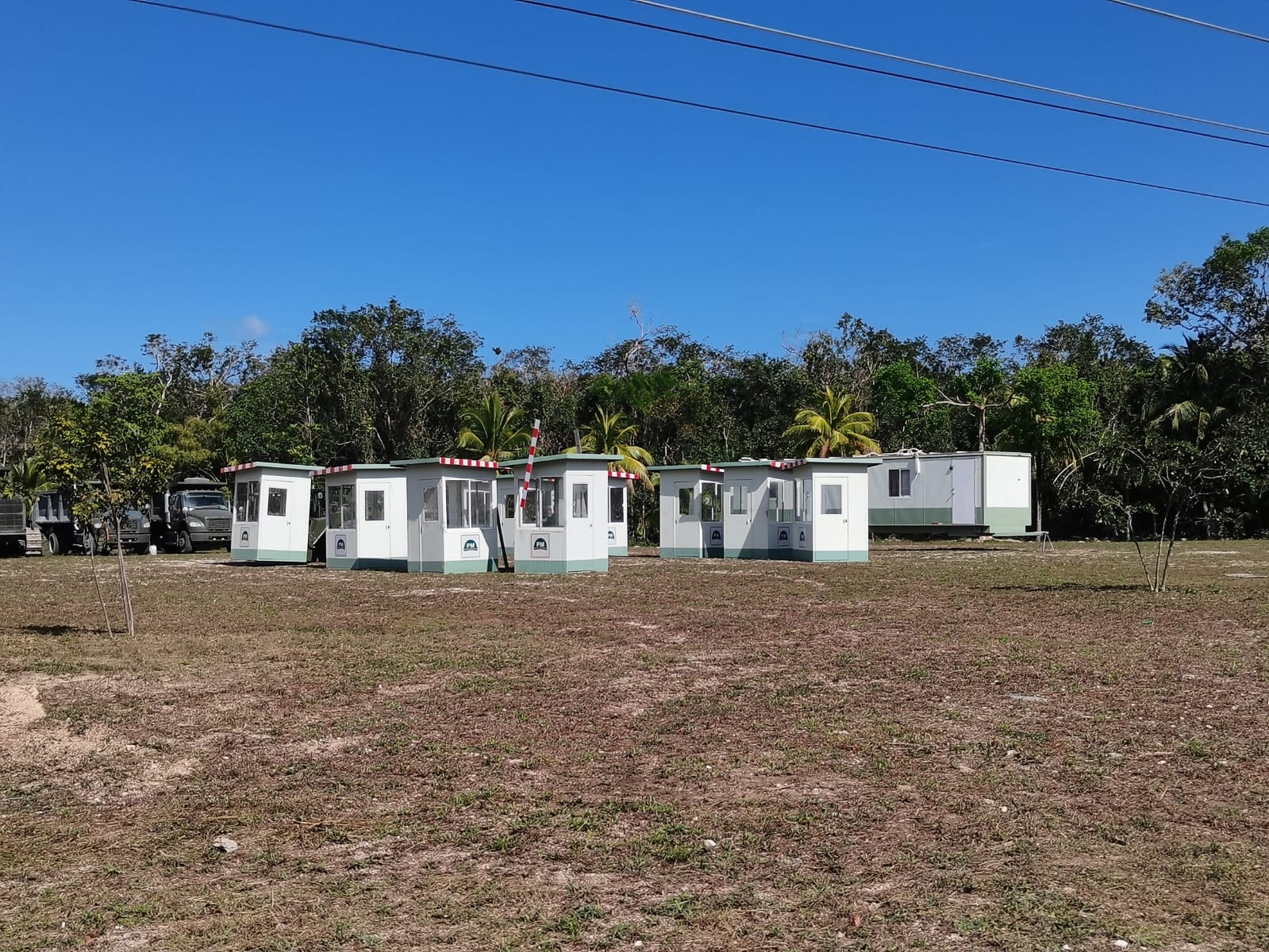 En este sitio se encuentra casetas móviles y dormitorios que fungirán de resguardo para el personal