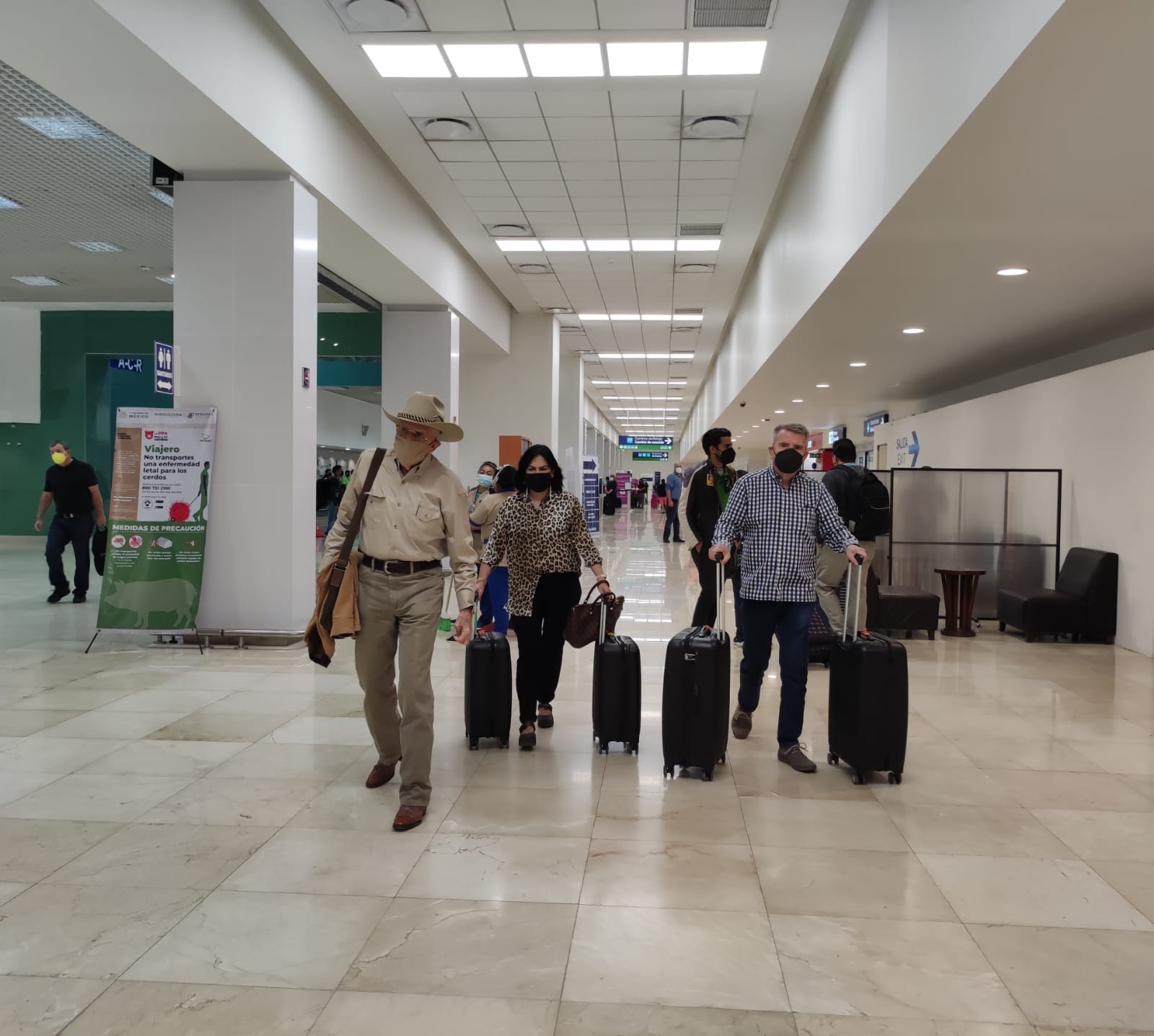 Los pasajeros de los vuelos 759 y 824 de Volaris y Aeroméxico que llegaron entre las 10:00 y 10:15 horas