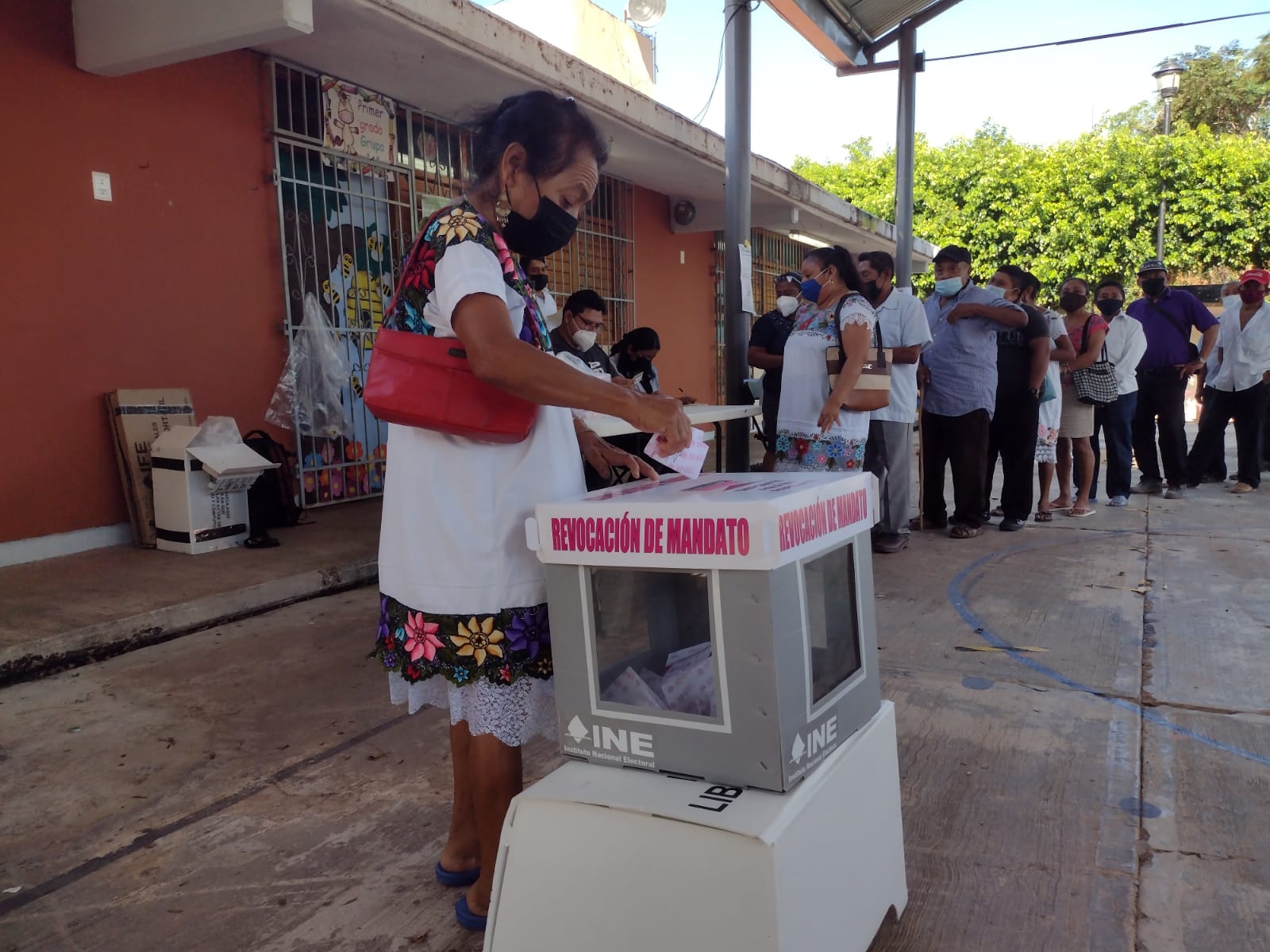Casilla para ejercer el voto por la Revocación de Mandato en Quintana Roo