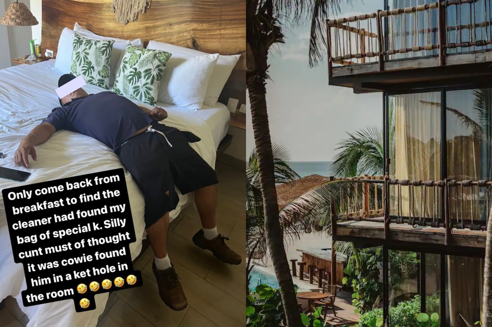 El hombre, que fue identificado como empleado del hotel donde se hospedaba el turista inglés, fue sacado de la habitación tras ser hallado por el visitante