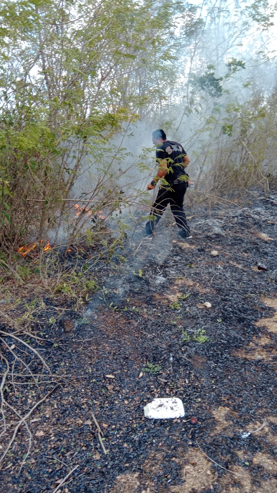 El incendio ocurrió cerca de una gasolinera de Buctzotz