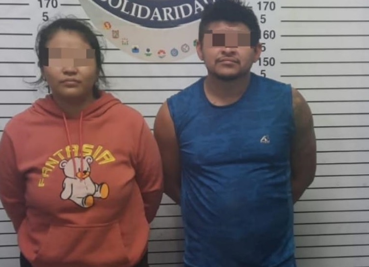Los detenidos fueron identificados, como: Snayder "N" de 29 años de edad, originario de Quintana Roo, y Mirta "N" de 20 años de edad, originaria de Veracruz