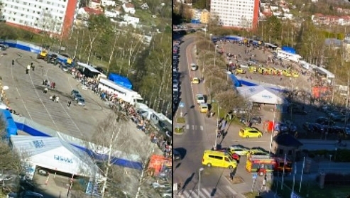 El accidente sucedió durante una exhibición automovilística. Foto: Twitter @oslopolitiops El accidente sucedió durante una exhibición automovilística. Foto: Twitter @oslopolitiops