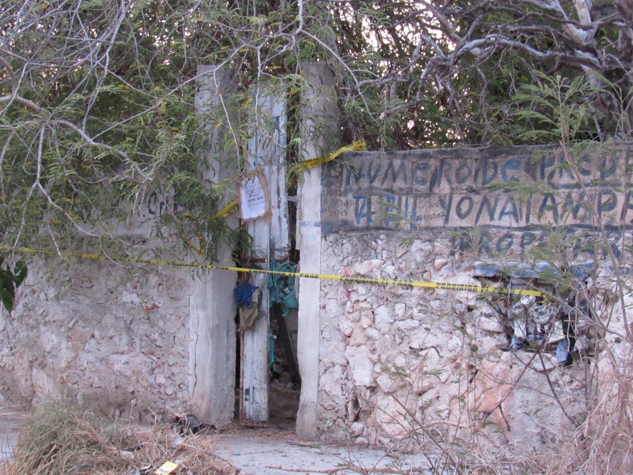 La casa fue acordonada por autoridades de Mérida