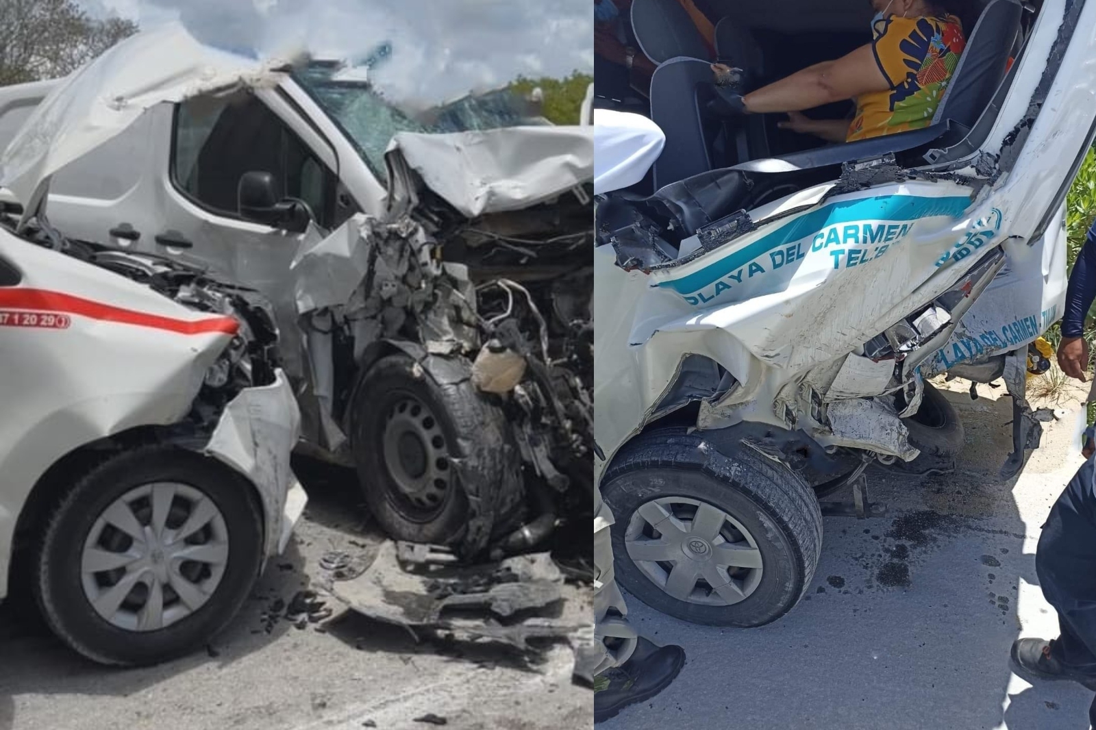 Carambola en la vía Playa del Carmen-Tulum deja cuatro lesionados; una grave