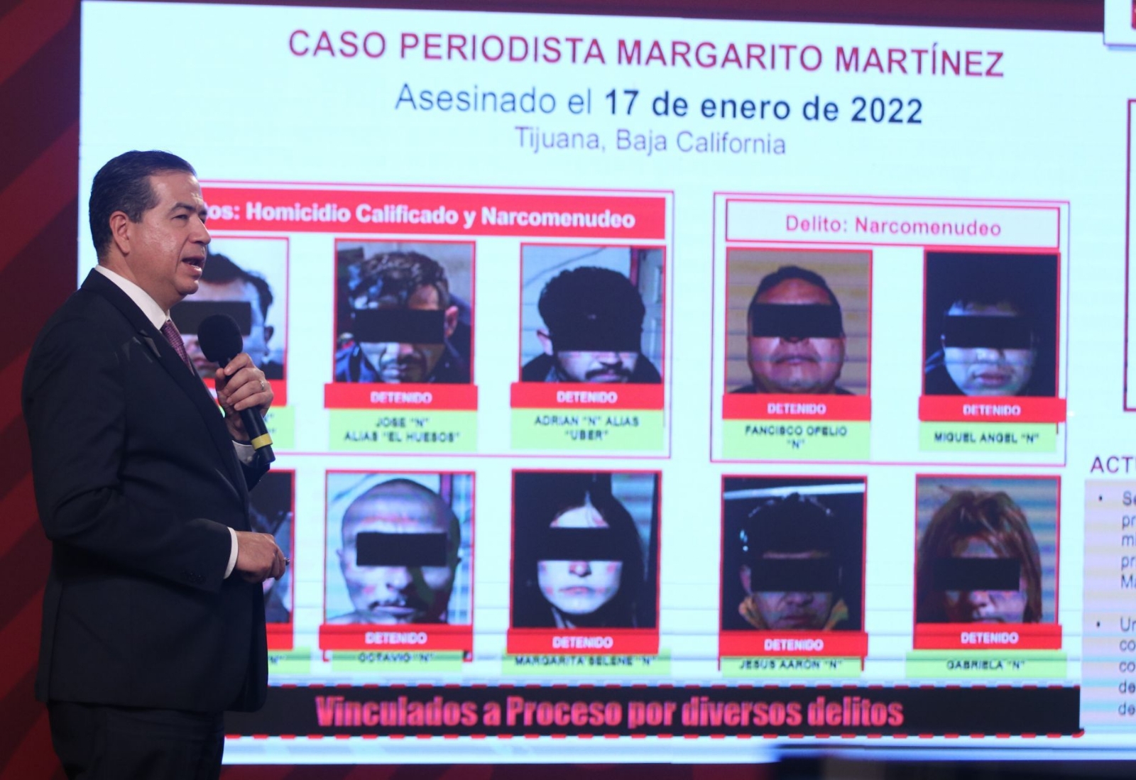 El subsecretario de Seguridad Pública, Ricardo Mejía, informó que en total van 13 detenidos en ambos casos