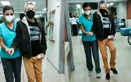 César Bono se mantiene en rehabilitación. Foto: Captura de pantalla TikTok